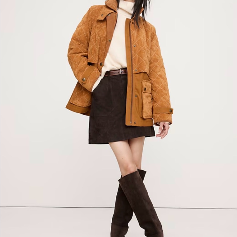 Banana Republic Quilted Chenille and canvas field jacket XXS
